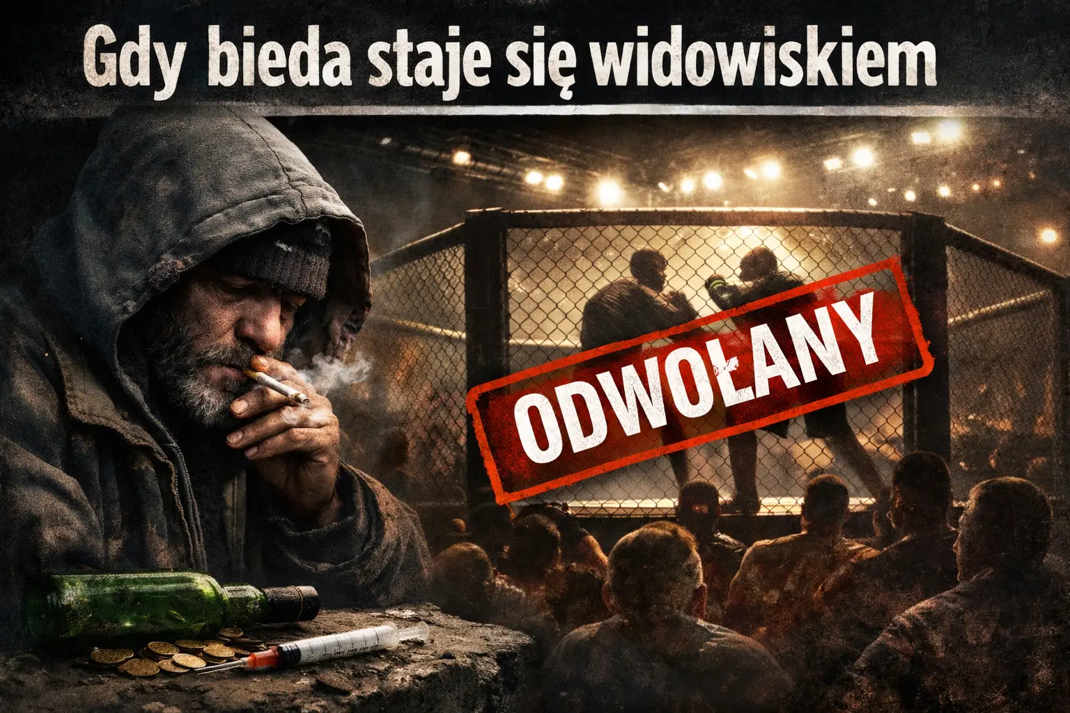 Ilustracja do artykułu: „Gdy bieda staje się widowiskiem” – kulisy afery Prime MMA i upadku granic, których nie powinno się przekraczać