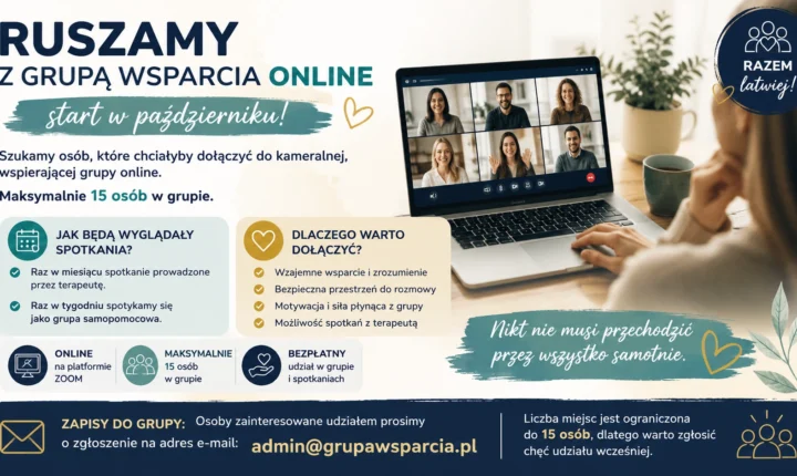 Ilustracja do artykułu: Ruszamy z bezpłatną grupą wsparcia online – start w październiku.