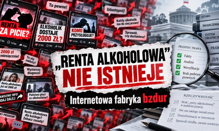 Ilustracja do artykułu: „RENTA ALKOHOLOWA” – TAK MEDIA I INFLUENCERZY PRODUKUJĄ FAŁSZYWE „FAKTY”