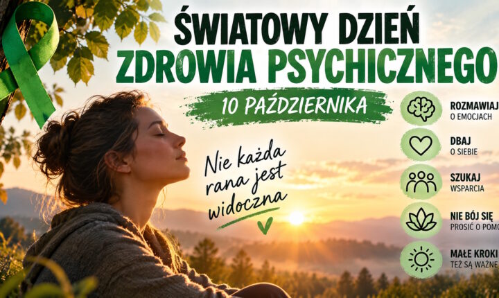 Ilustracja do artykułu: ŚWIATOWY DZIEŃ ZDROWIA PSYCHICZNEGO – NIE KAŻDA RANA JEST WIDOCZNA. CZAS PRZESTAĆ MILCZEĆ O CIERPIENIU